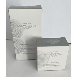 Mary Kay Skinvigorate Sonic Brush Heads 135589 & Massage Head 135590 NIB